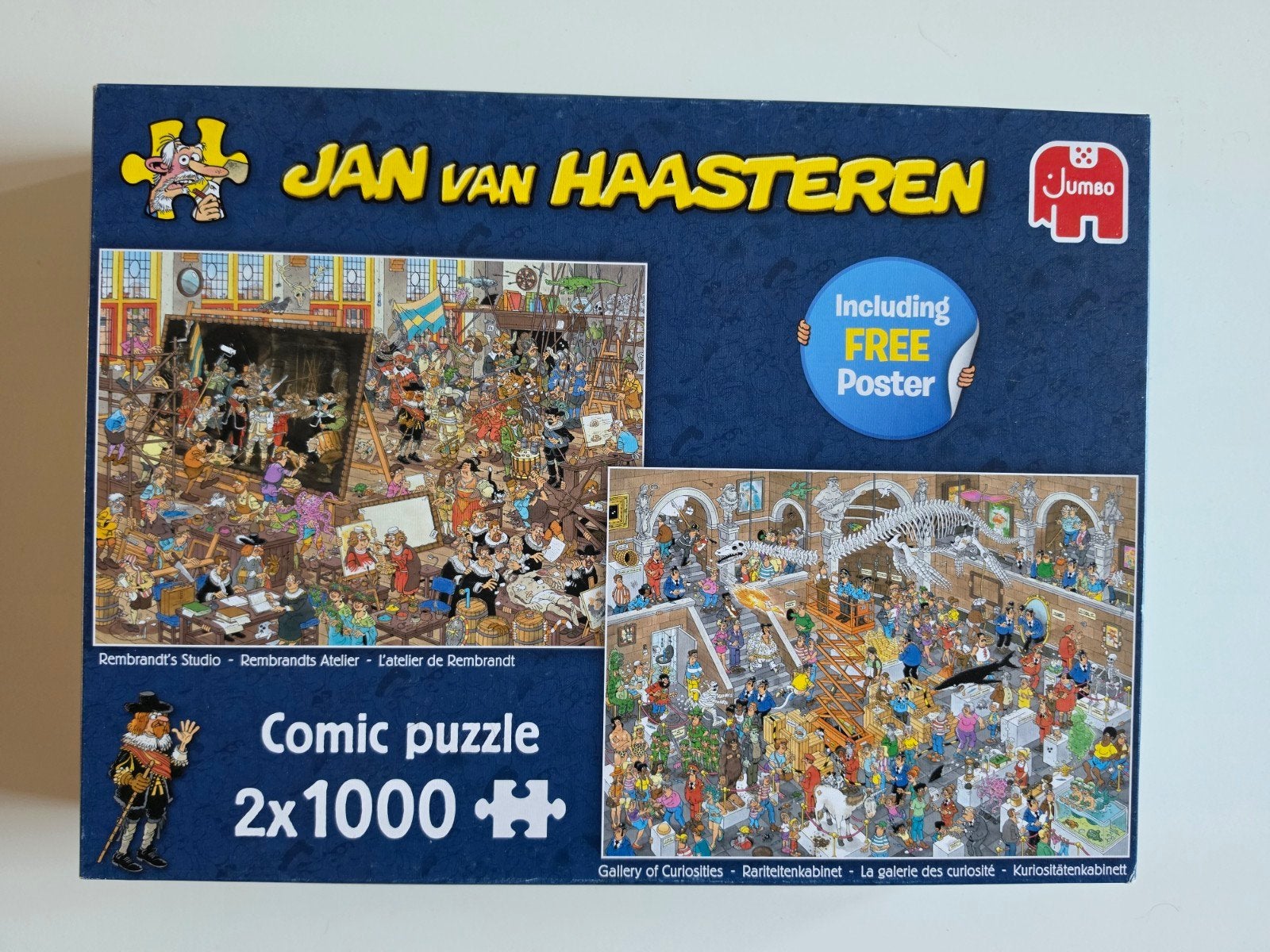 Jan v Haasteren 2x1000 Rariteitenkabinet Rembrandts atelier, Ophalen of Verzenden, Zo goed als nieuw