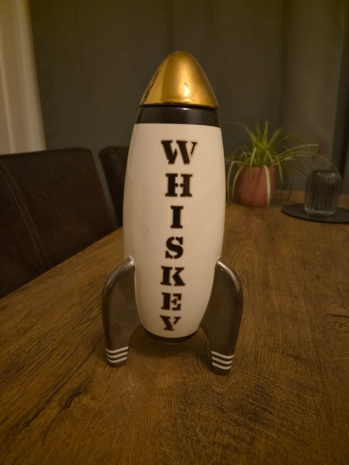 Jonathan Adler Whiskey Rocket Karaf - Keramiek, Ophalen of Verzenden, Nieuw, Steen/keramiek, Overige stijlen