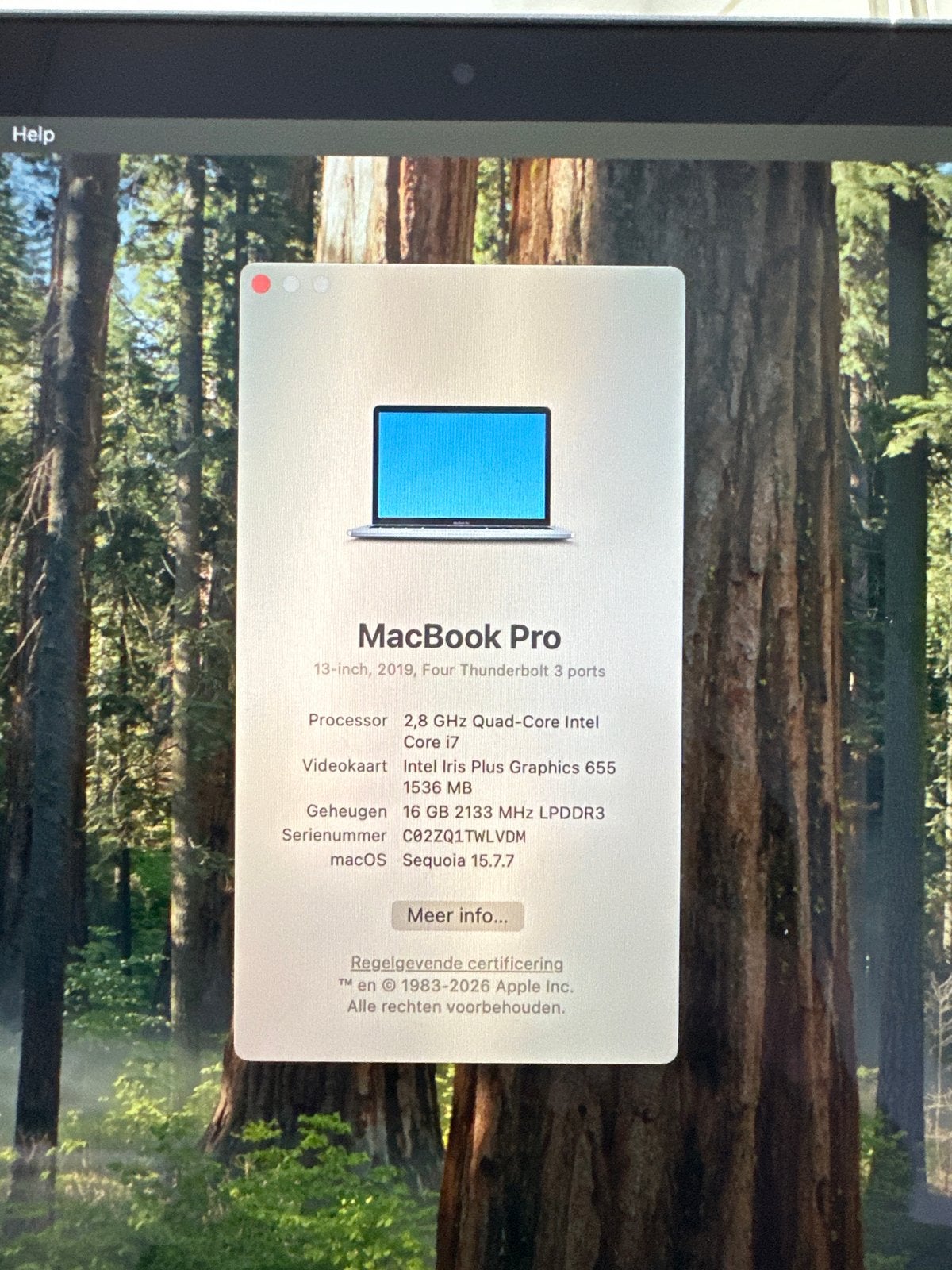 MacBook Pro 13-inch (2019) - i7, 16GB RAM, 512GB SSD, Computers en Software, Apple Macbooks, Gebruikt, MacBook Pro, 13 inch, 2 tot 3 Ghz