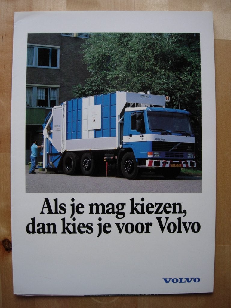 Volvo FL6 / FL7 Brochure 1989 - Gemeentewerken, Volvo, Zo goed als nieuw, Volvo, Ophalen of Verzenden