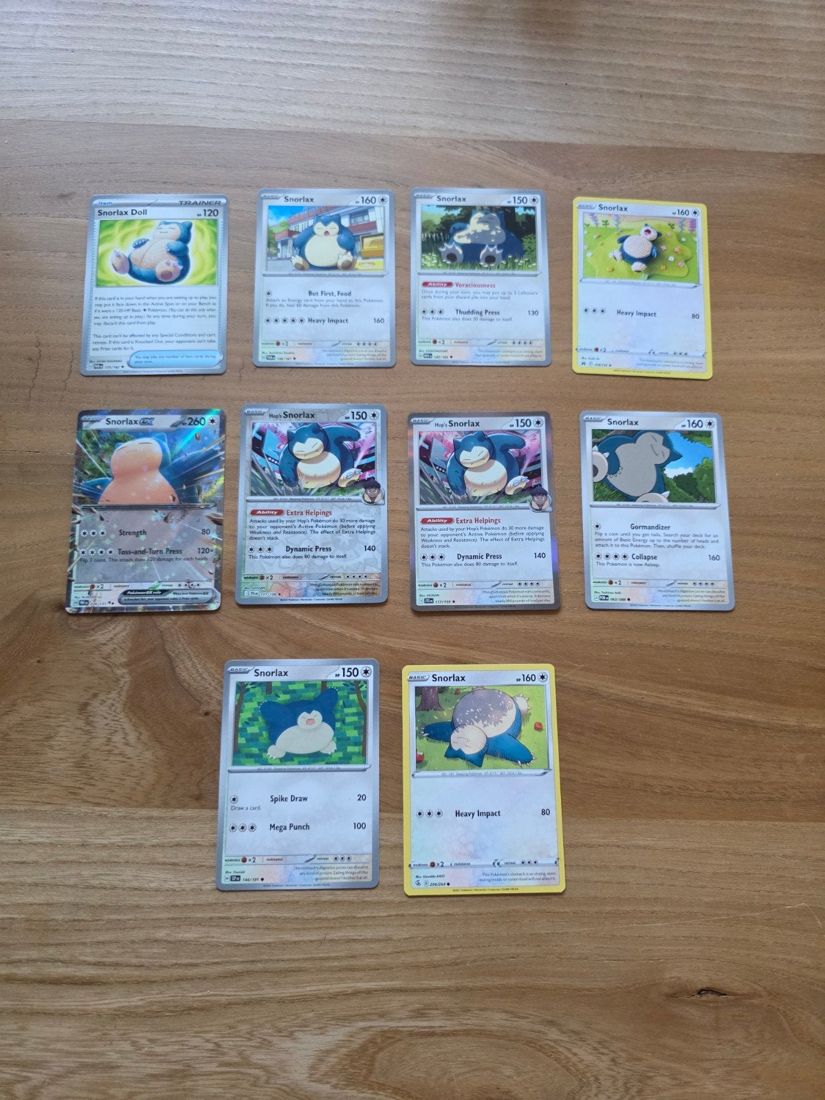 Snorlax pokemon kaarten, Ophalen of Verzenden, Zo goed als nieuw, Meerdere kaarten