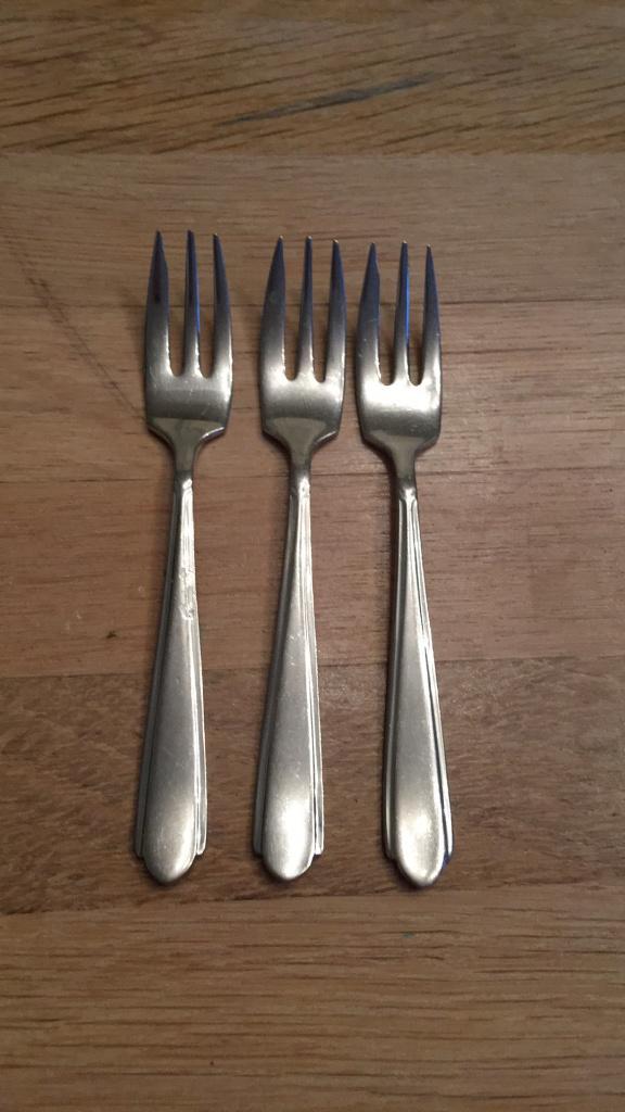 3 Gero Zilmeta model 573 stropdas taartvorkjes 11,5cm lang, Ophalen of Verzenden