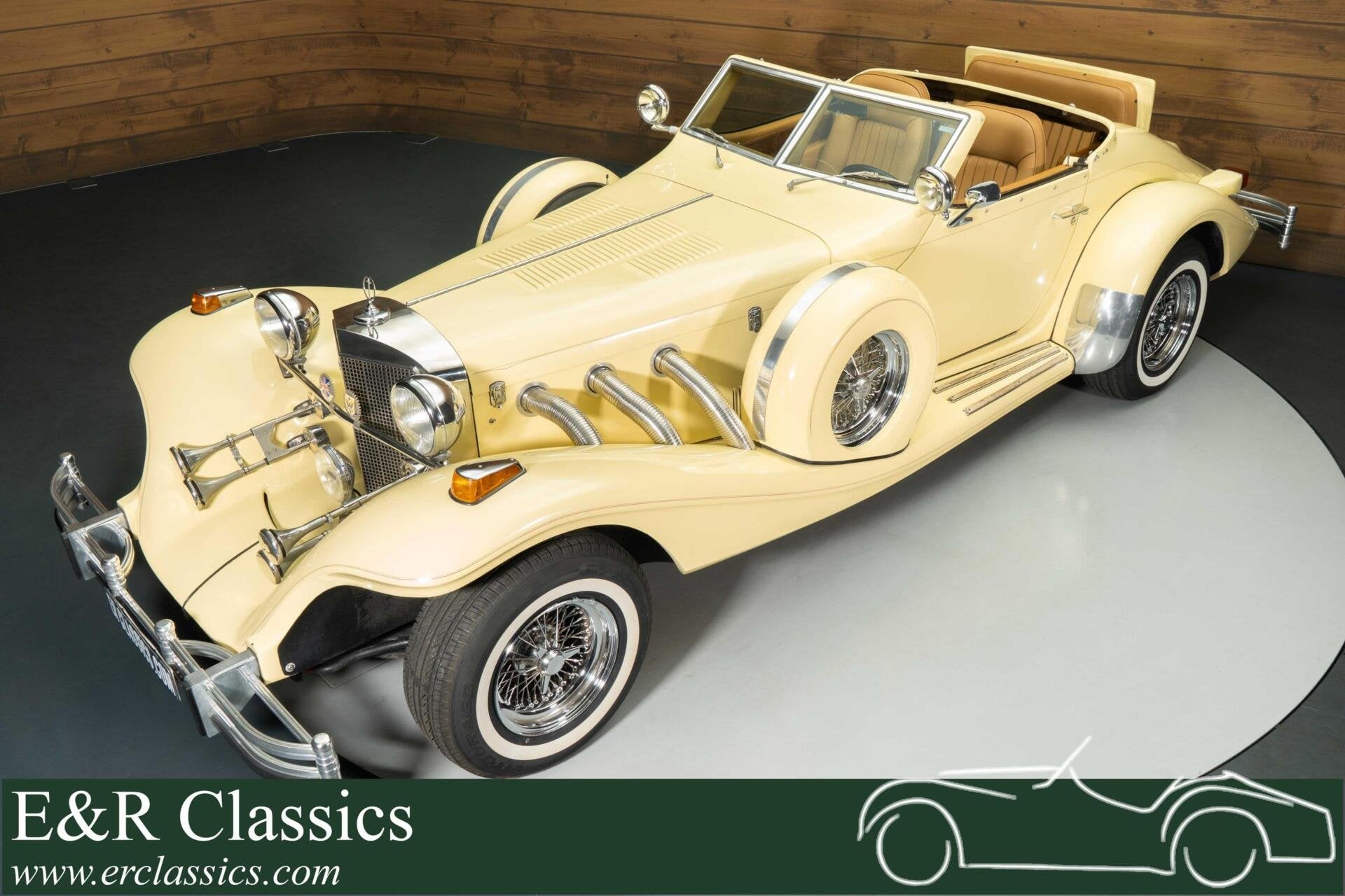 Excalibur Series 4 Roadster | 1981, Auto's, Oldtimers, Achterwielaandrijving, Cabriolet, 4 stoelen, Beige