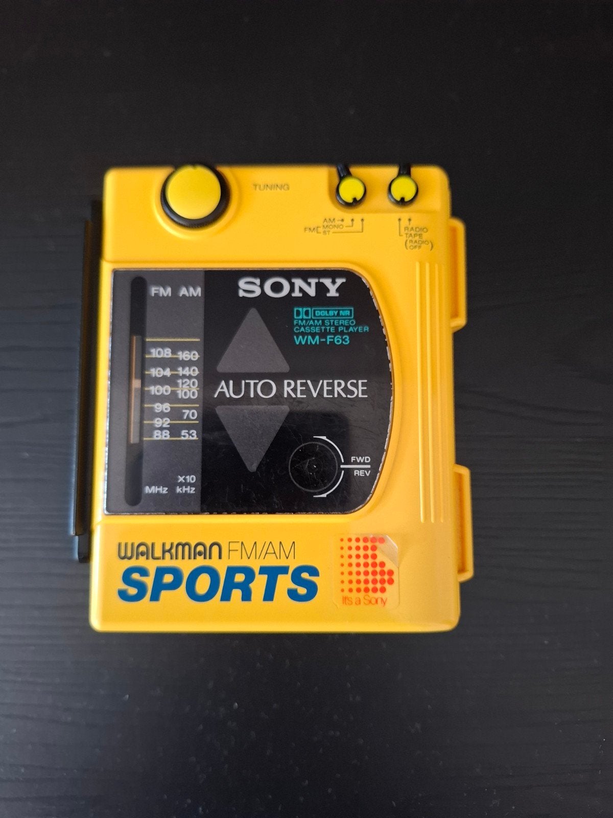 Sony WM-F63 Walkman Sports - Vintage Cassettespeler, Audio, Tv en Foto, Ophalen of Verzenden, Walkman