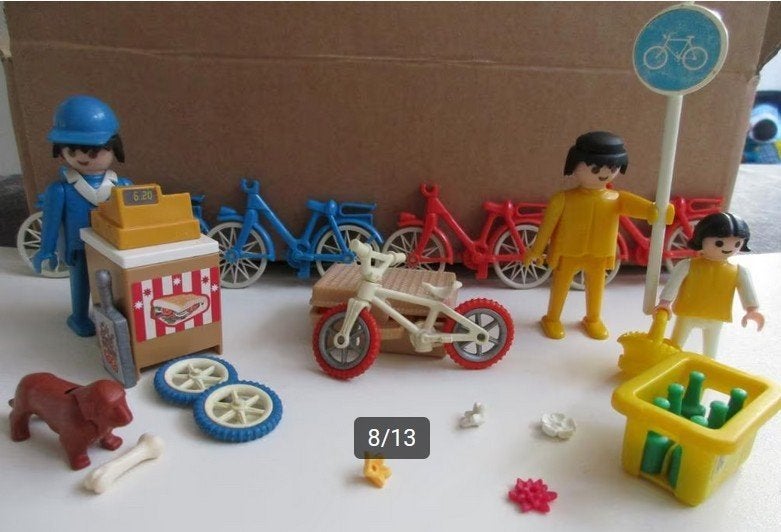 leuk vintage Playmobil setje: fietsen en picknicken, Ophalen of Verzenden, Gebruikt