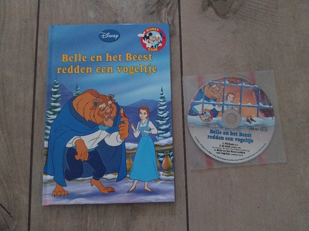 Disney Boek Belle en het Beest redden een vogeltje Boek + cd, Gelezen, Ophalen of Verzenden, Sprookjes, Disney