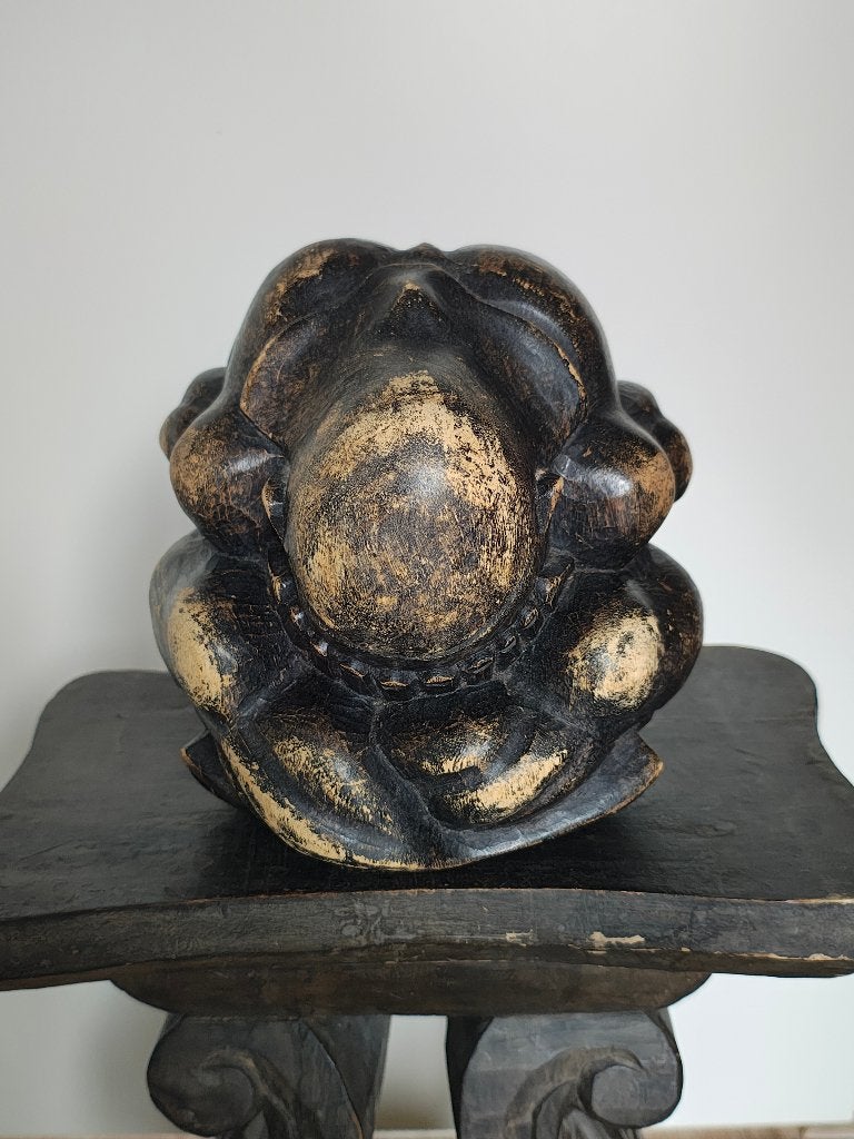 Yogiman / Boeddha - Handgesneden houten beeld, Antiek en Kunst, Ophalen, Handgemaakt, 20 - 50 cm, Beeld