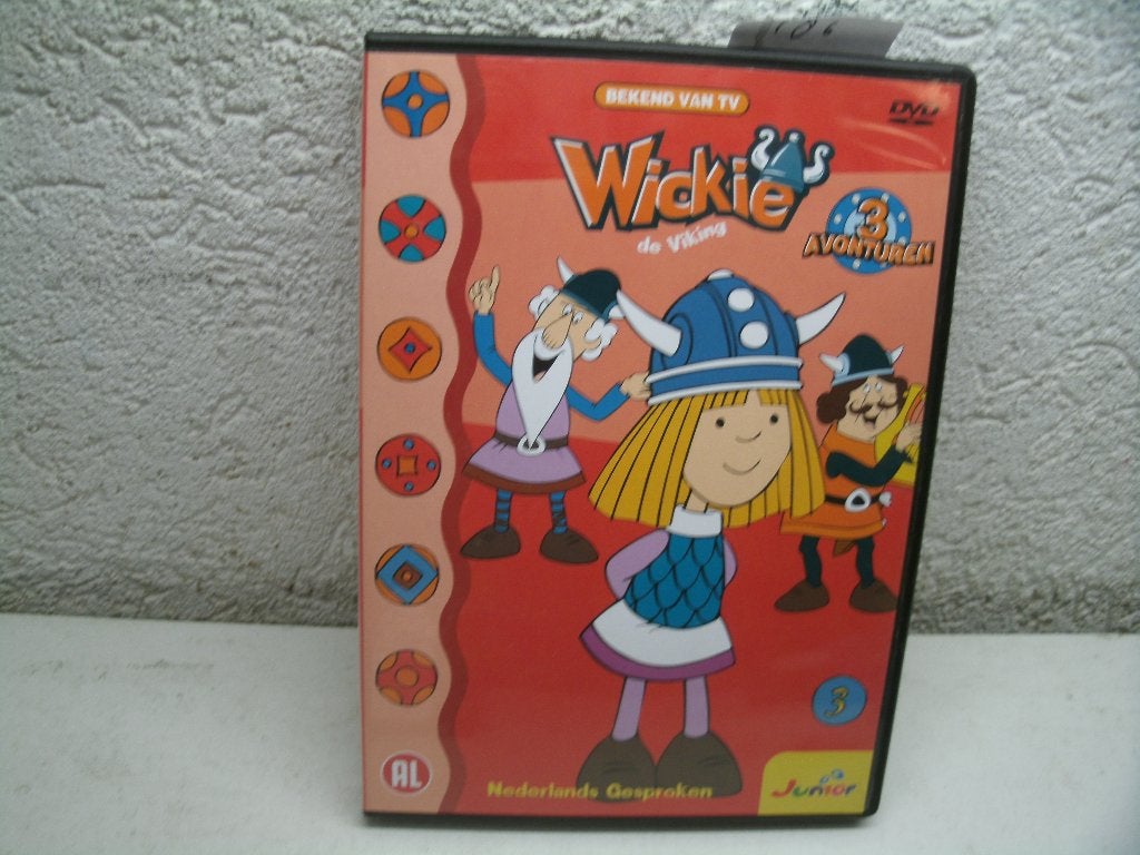 dvd 199k wickie de viking 3 3 avonturen, Alle leeftijden, Ophalen of Verzenden, Zo goed als nieuw, Europees