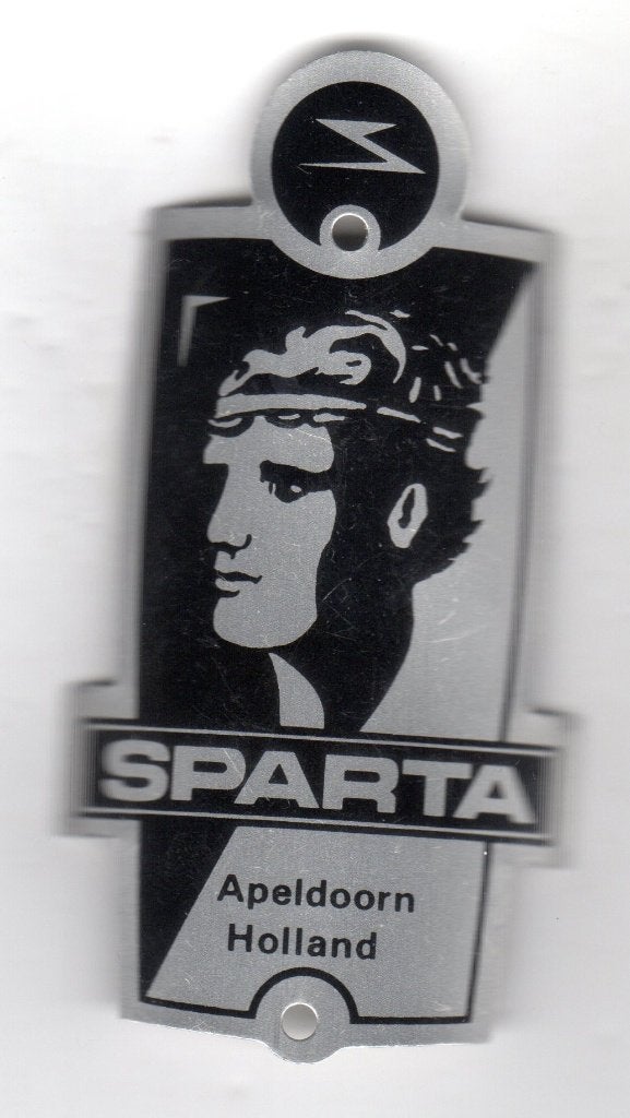 BALHOOFDPLAATJE SPARTA FIETS RIJWIELEN APELDOORN HOLLAND, Ophalen of Verzenden, Zo goed als nieuw