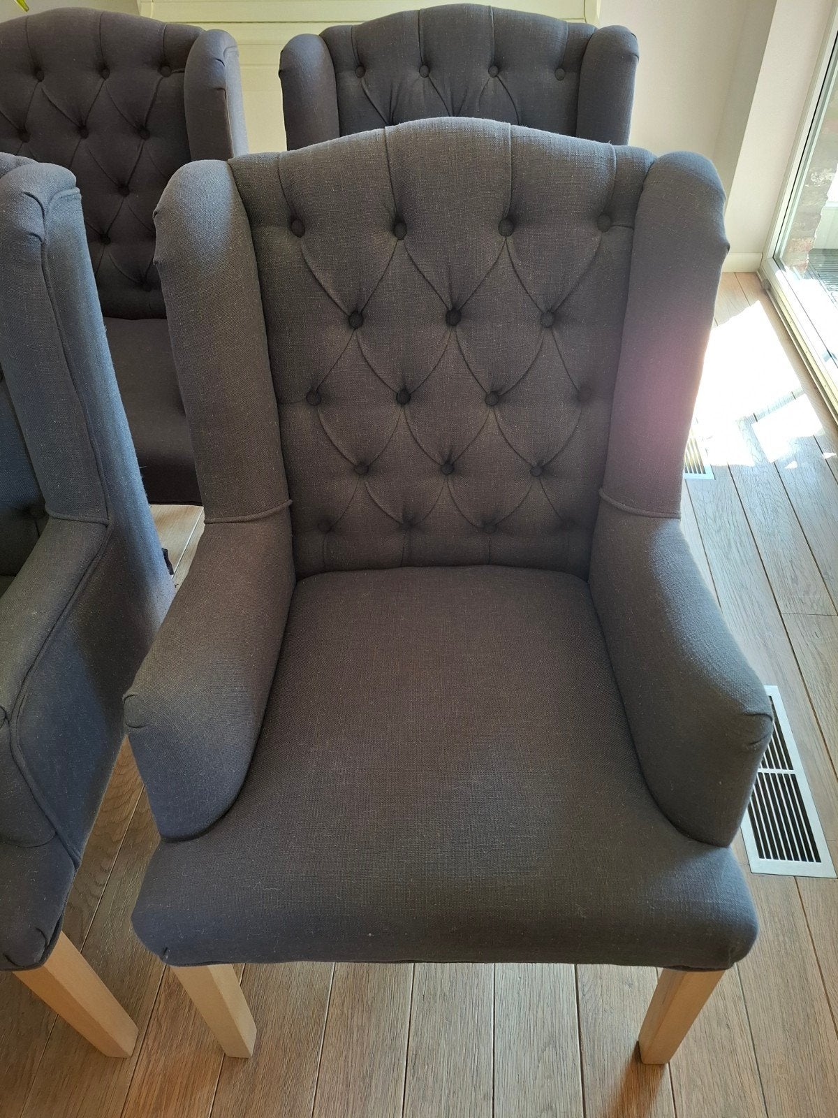 Set van 4 Richmond Interiors eetkamerstoelen - Grijs, Huis en Inrichting, Stoelen, Ophalen, Vier, Landelijk, Zo goed als nieuw