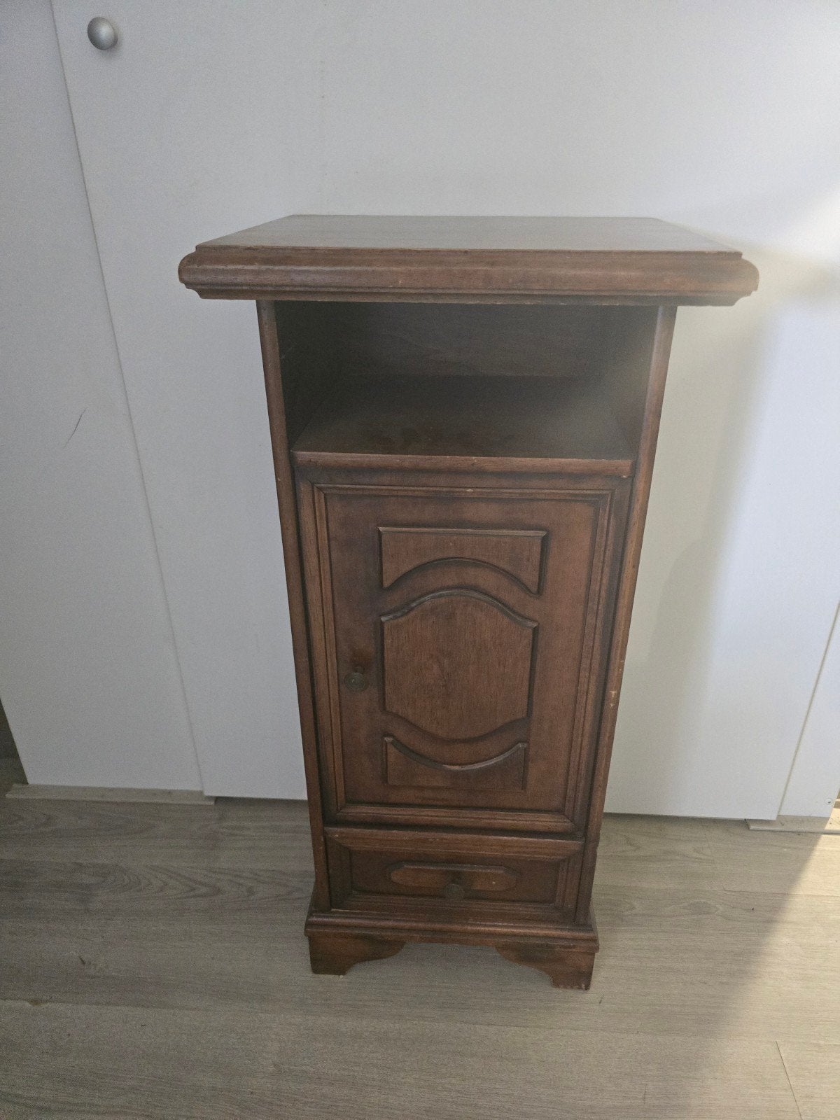 Vintage nachtkastje/bijzettafel met lade en kastje, Ophalen
