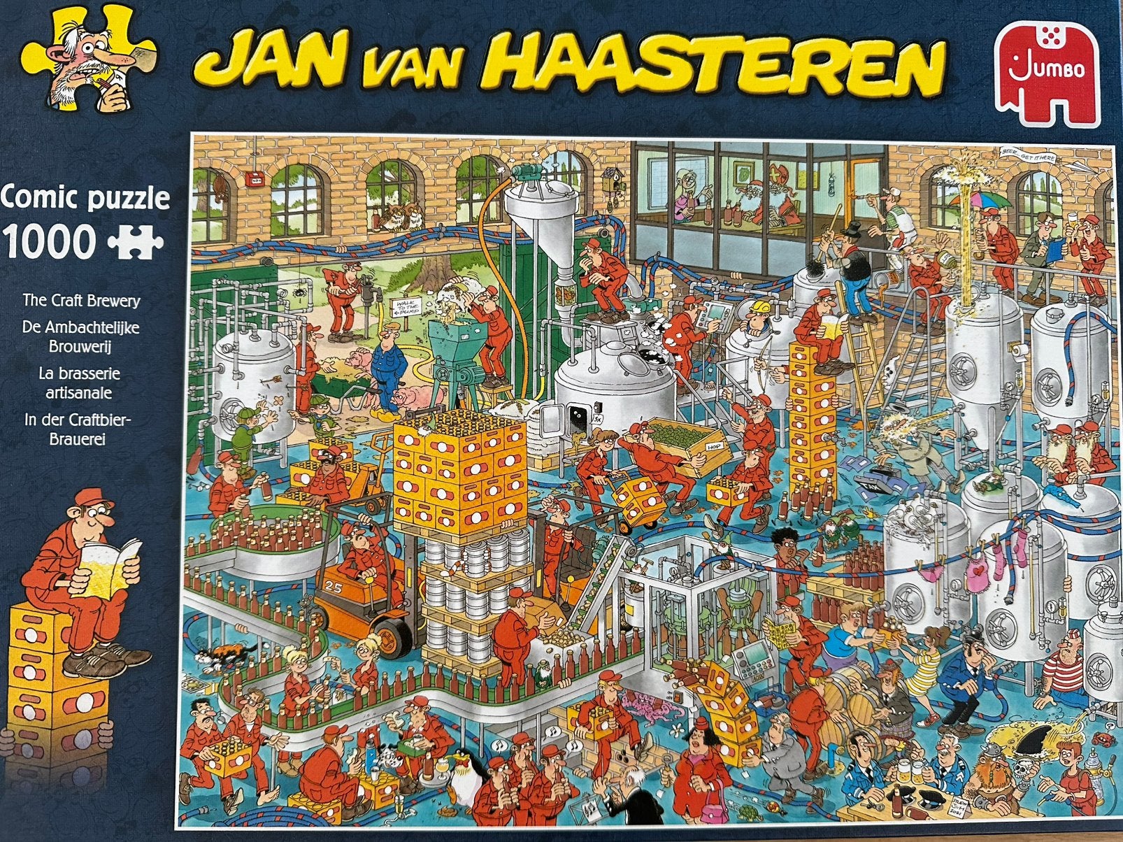 Jan van Haasteren ‘De Ambachtelijke Brouwerij’ 1000 stukjes, Ophalen of Verzenden, 500 t/m 1500 stukjes, Zo goed als nieuw, Legpuzzel