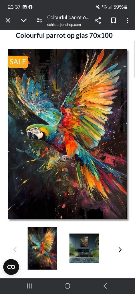 Nieuwe glas schilderij, Glas, Dieren, Overige technieken, Ophalen