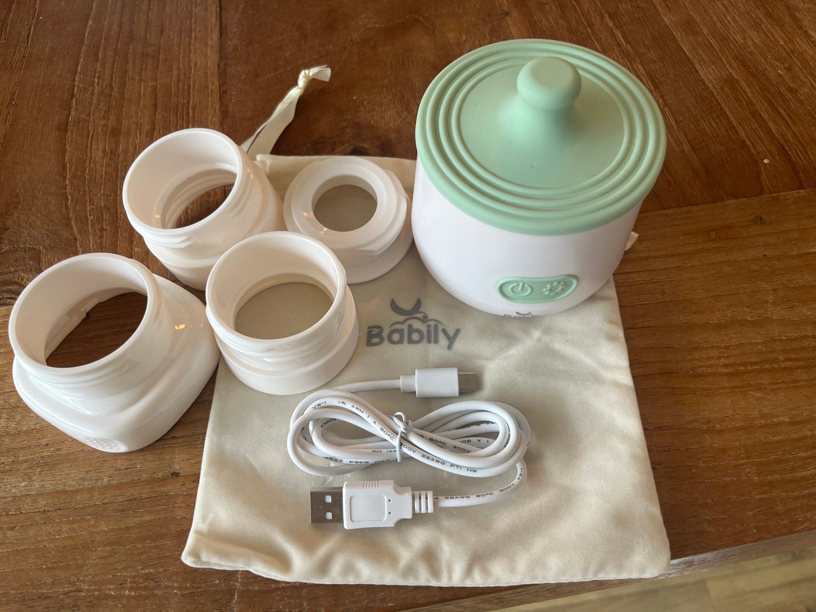 Babilly Draagbare Flessenwarmer - Zo goed als nieuw, Ophalen of Verzenden, Zo goed als nieuw, Draagbaar, Flessen- of potjesverwarmer