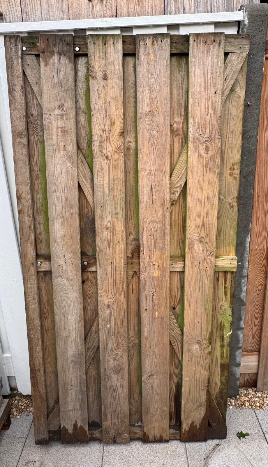 Houten schuttingdeur - Gebruikt, Ophalen, Minder dan 3 meter, Hout, 1 tot 2 meter