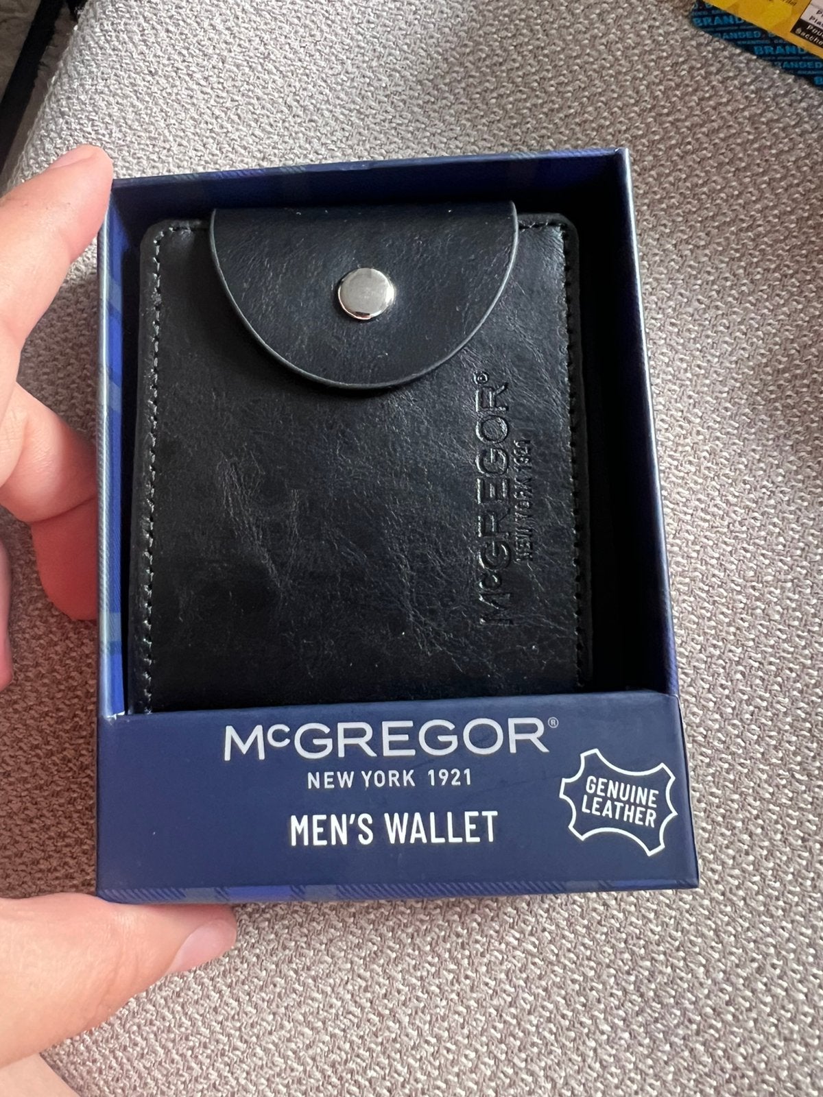 McGregor real leather wallet  /echte leer portemonnee, Overige merken, Zwart, Nieuw, Ophalen of Verzenden
