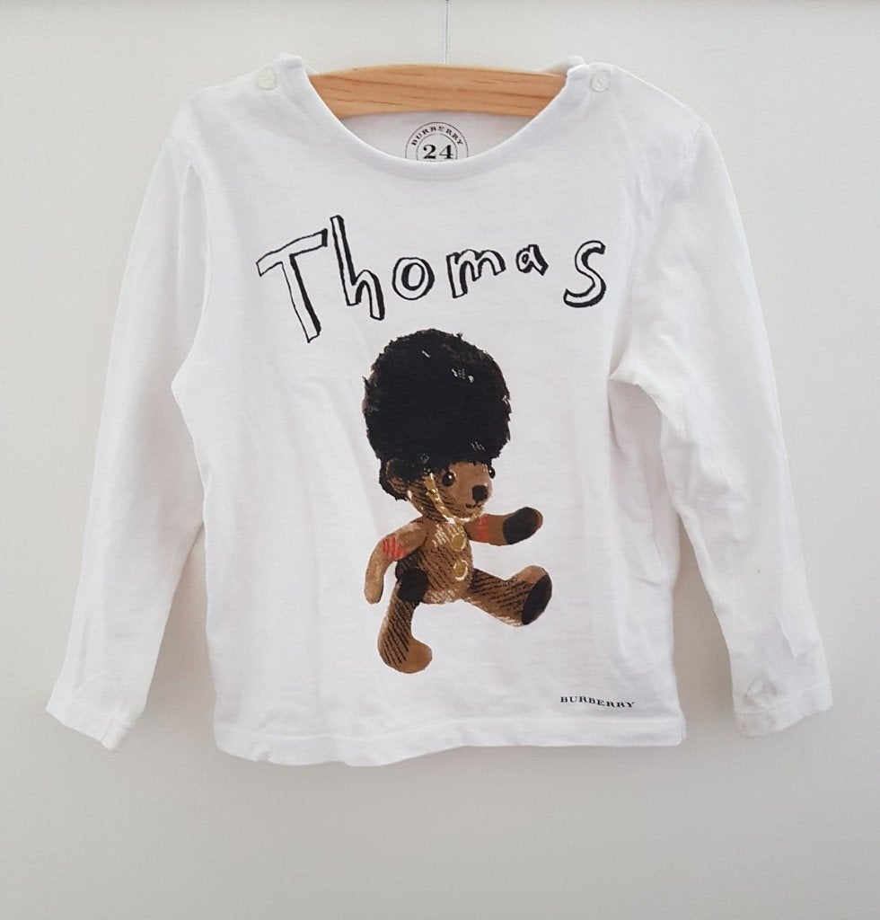 Burberry Baby longsleeve shirt 'Thomas bear' 92, Verzenden, Zo goed als nieuw, Jongen of Meisje, Shirt of Longsleeve