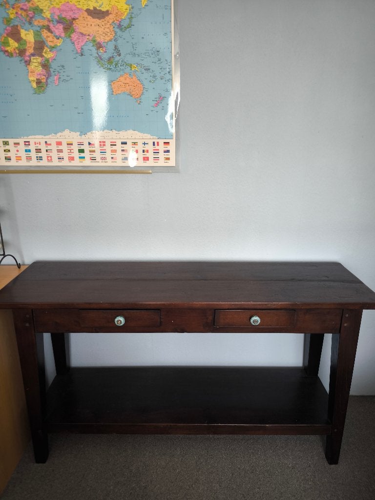Sidetable van teakhout, Ophalen, 100 tot 150 cm, Koloniaal, Teakhout
