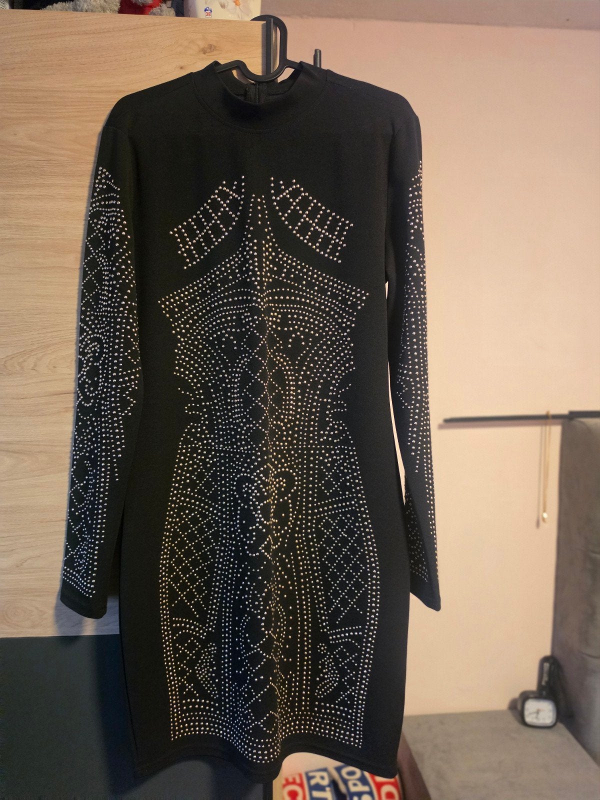 Coolcat jurk met gouden details - Maat XL, Zwart, Maat 46/48 (XL) of groter, Ophalen of Verzenden, Zo goed als nieuw