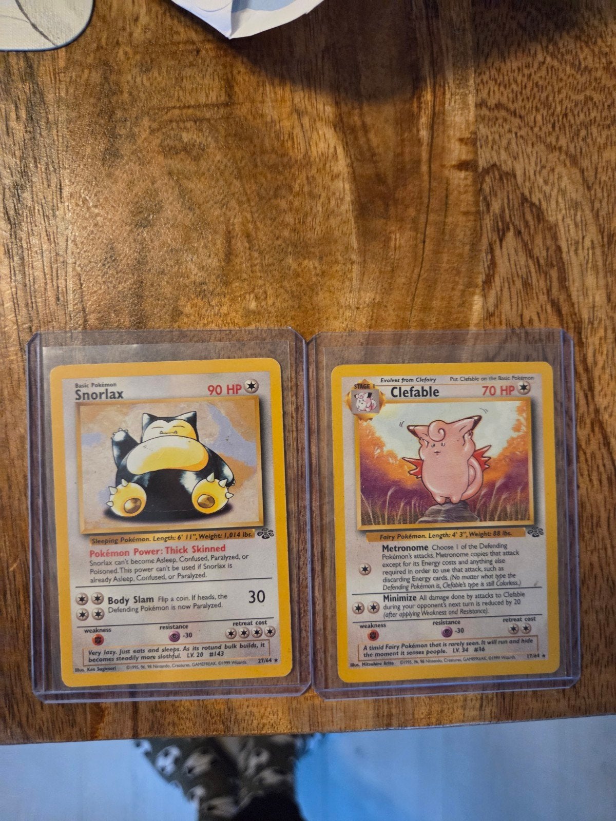 Pokémon kaarten: Snorlax en Clefable (Base Set), Ophalen of Verzenden