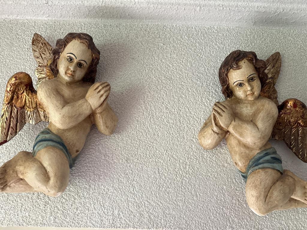 2 barokke cherubijntjes, Antiek en Kunst, Ophalen of Verzenden