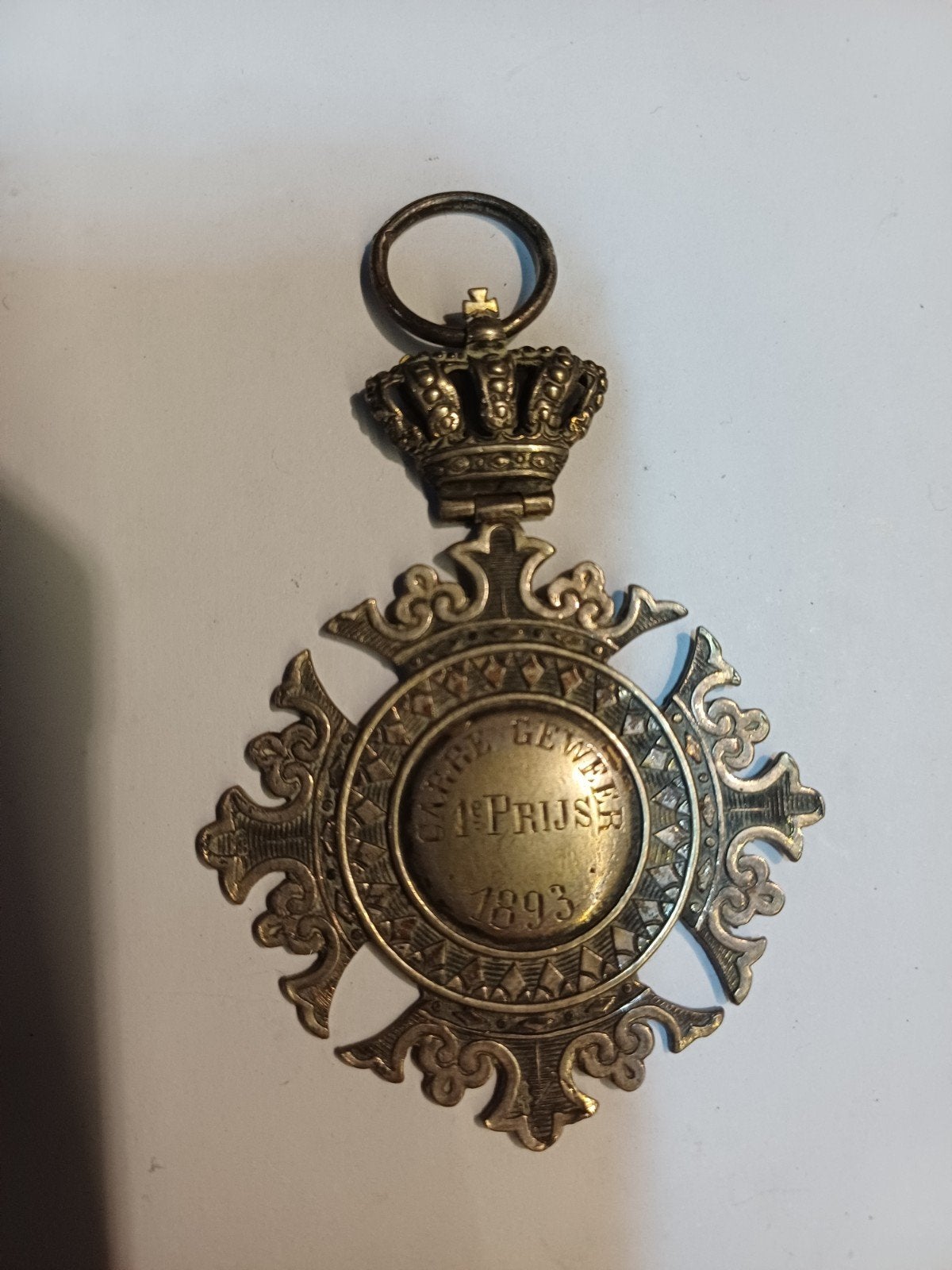 Oude Medaille 1e Prijs 1893 - OnderOfficieren Vereniging, Ophalen, Overige materialen, Nederland