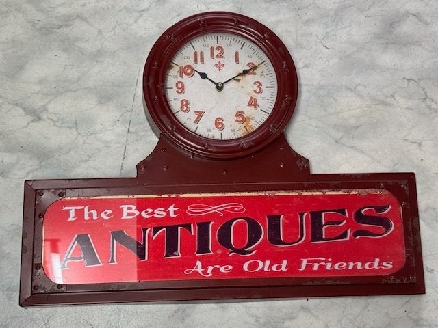 Vintage of antiek look klok, nieuw, Wandklok, Analoog, Nieuw, Ophalen of Verzenden