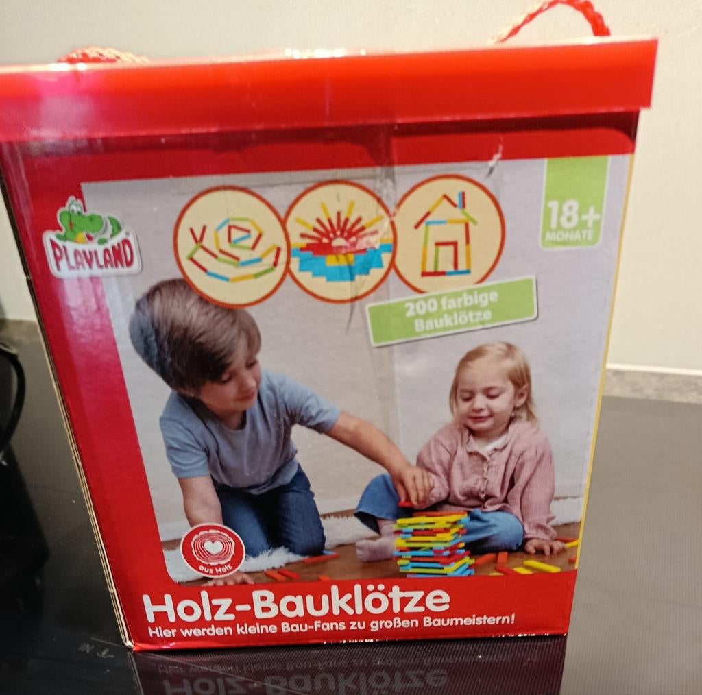 Playland Houten Bouwblokken - 400 Stuks, Ophalen of Verzenden, Nieuw, Overige merken