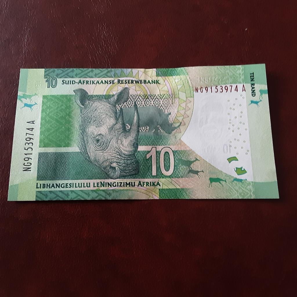 10 Rand Zuid-Afrika Uncirculated nooit gebruikt, Ophalen of Verzenden, Zuid-Afrika