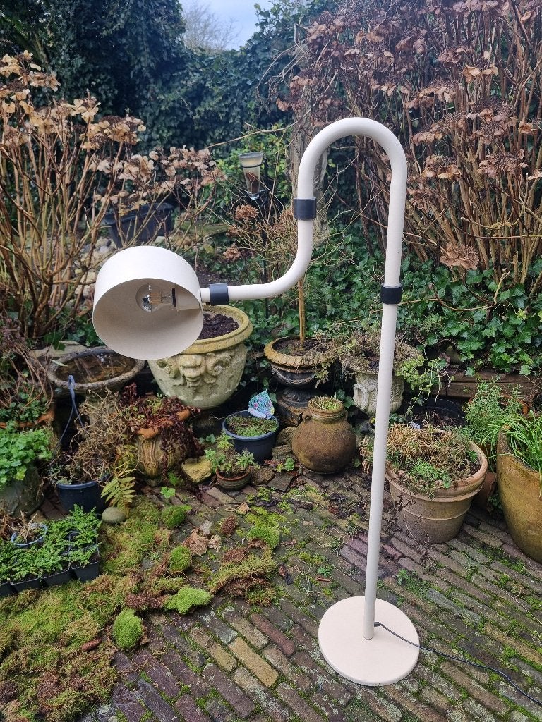 Vintage vloerlamp Gepo Panlamp Dutch Design, Huis en Inrichting, Lampen | Vloerlampen, Ophalen, Gebruikt, E27 (groot), Metaal