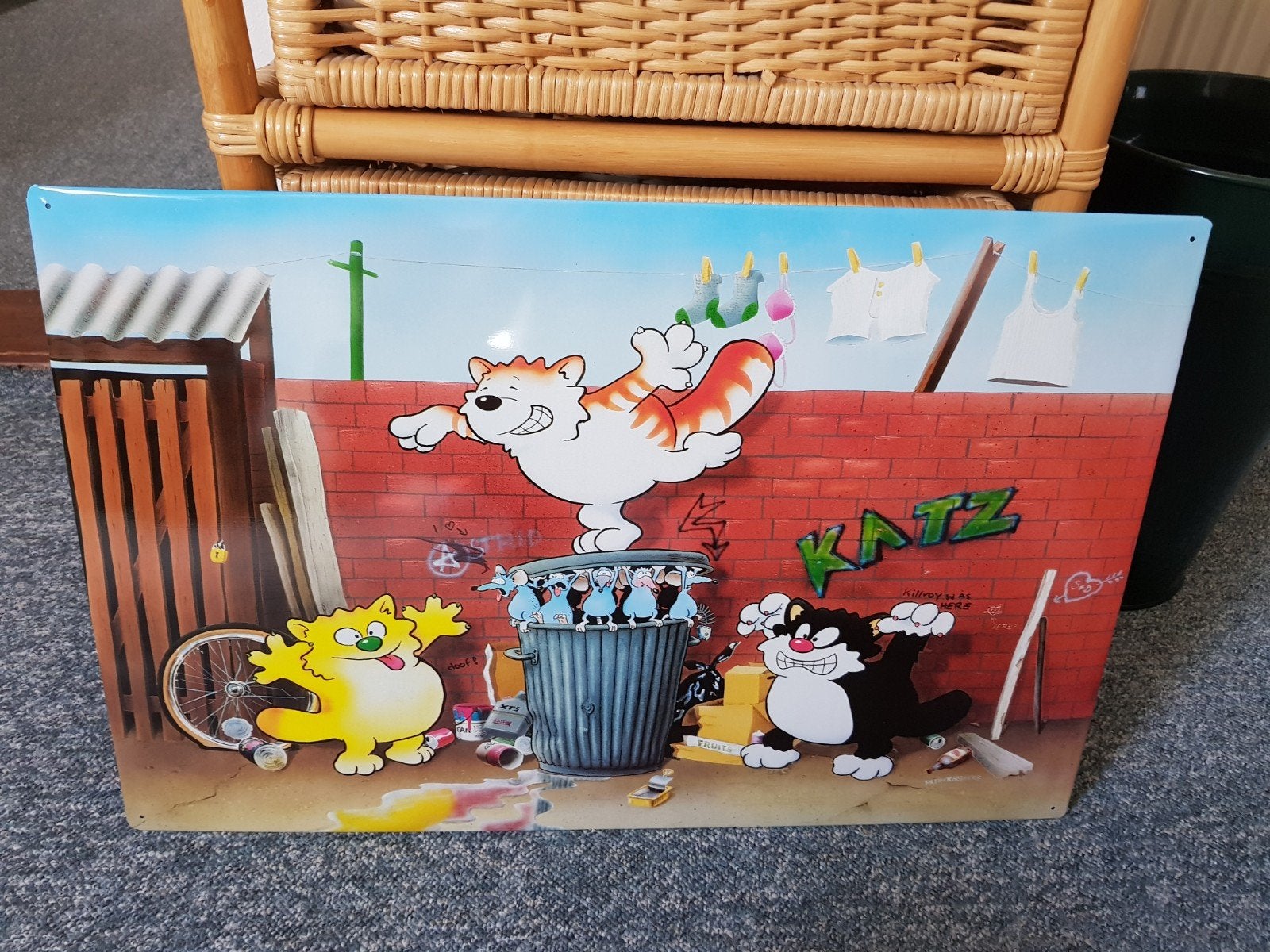 Magnetisch bord. (60×40) nieuw., Antiek en Kunst, Kunst | Schilderijen | Modern, Ophalen, Metaal, Figuren