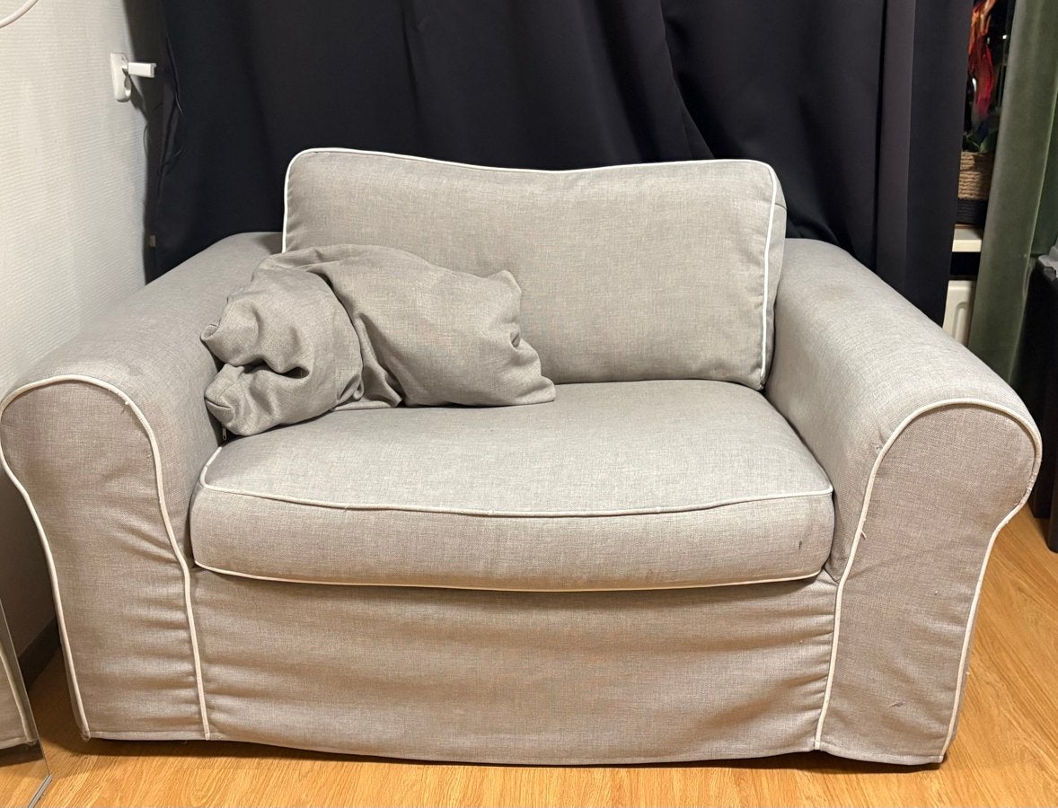 Comfortabele Loveseat Bankje met Wasbare Hoes, Ophalen, Gebruikt, Tweepersoons, 75 tot 100 cm