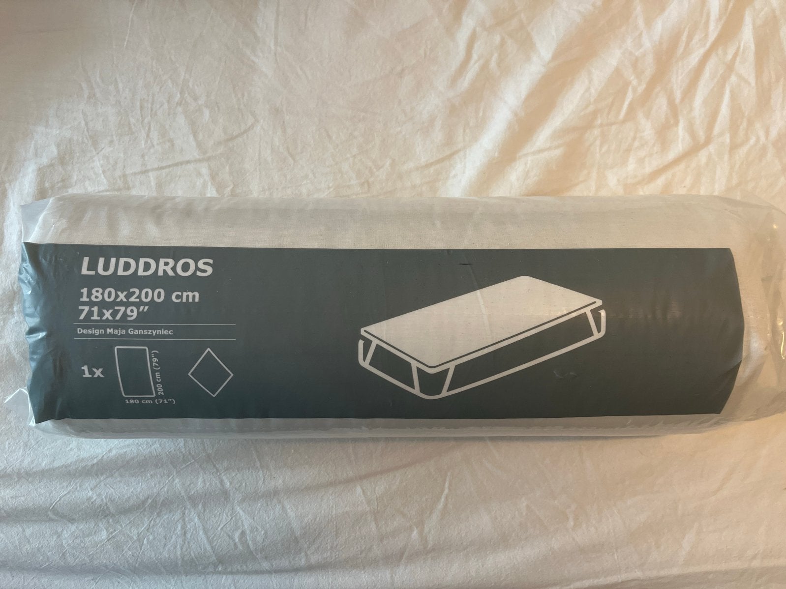 IKEA LUDDROS Matrasbeschermer 180x200 cm, Huis en Inrichting, Slaapkamer | Matrassen en Bedbodems, Ophalen, Matras, 180 cm, 200 cm