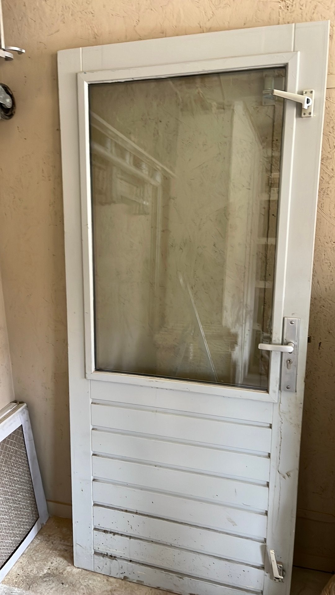 Hardhouten buitendeur, Ophalen of Verzenden, Gebruikt, Buitendeur, 200 tot 215 cm