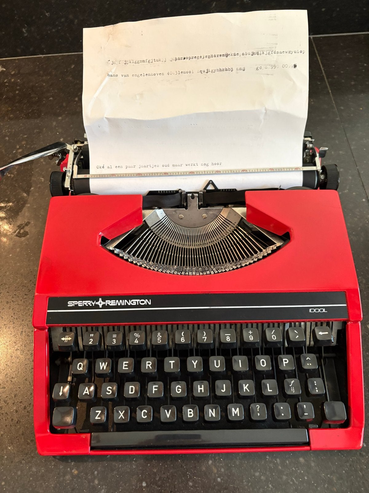 Schrijfmachine of Typmachine portable Sperry-Remington, Diversen, Typemachines, Ophalen of Verzenden