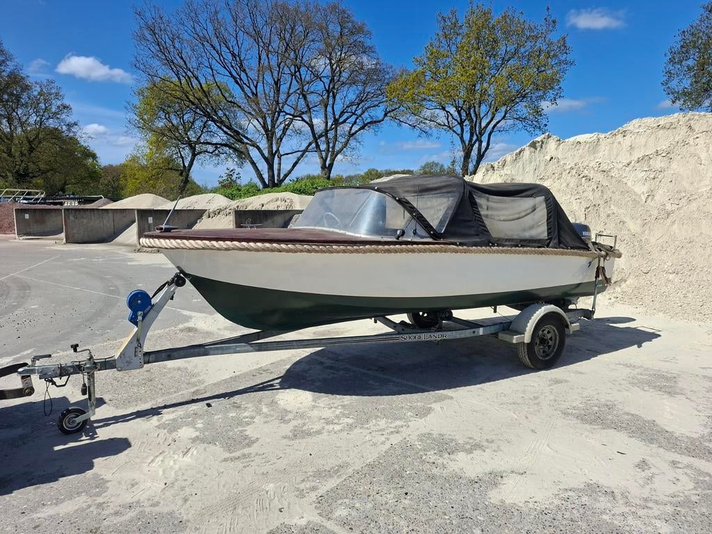 Boot met 9.9 yamaha 4 tact en wegtrailer, Watersport en Boten, Ophalen, Gebruikt, ., Yamaha