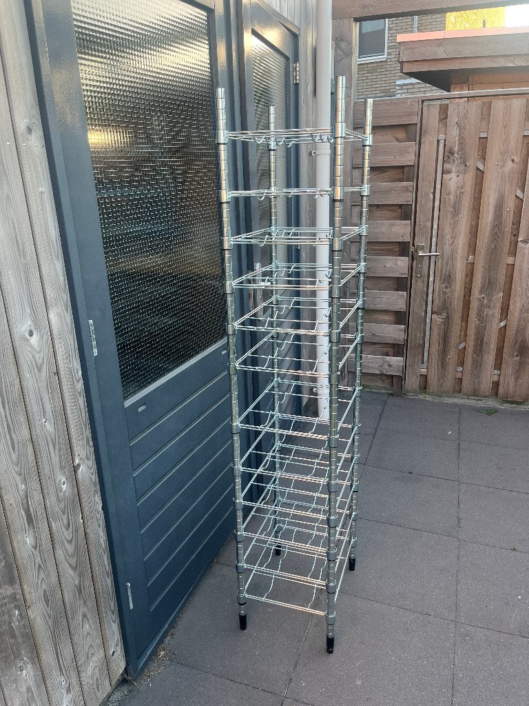 2x Ikea Omar flessenrek, Huis en Inrichting, Ophalen, Zo goed als nieuw, Metaal, 25 flessen of meer