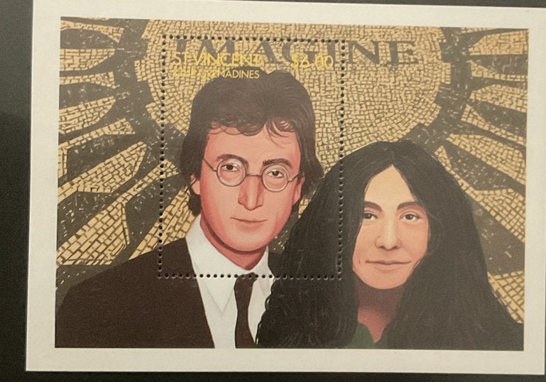 John Lennon & Yoko Ono 'Imagine' postzegel, Verzenden, Overige landen, Postfris