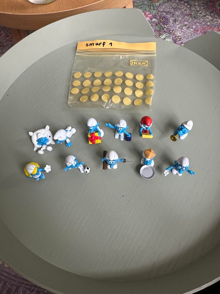AH Smurfen - Complete set van 10 verschillende Smurfen, Verzamelen, Smurfen, Ophalen of Verzenden, Zo goed als nieuw, Verschillende Smurfen