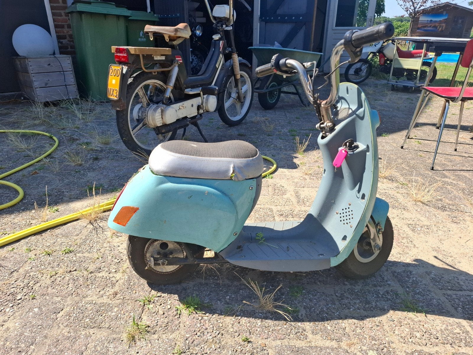 Leuke blauwe scooter - electrisch, Ophalen, Gebruikt