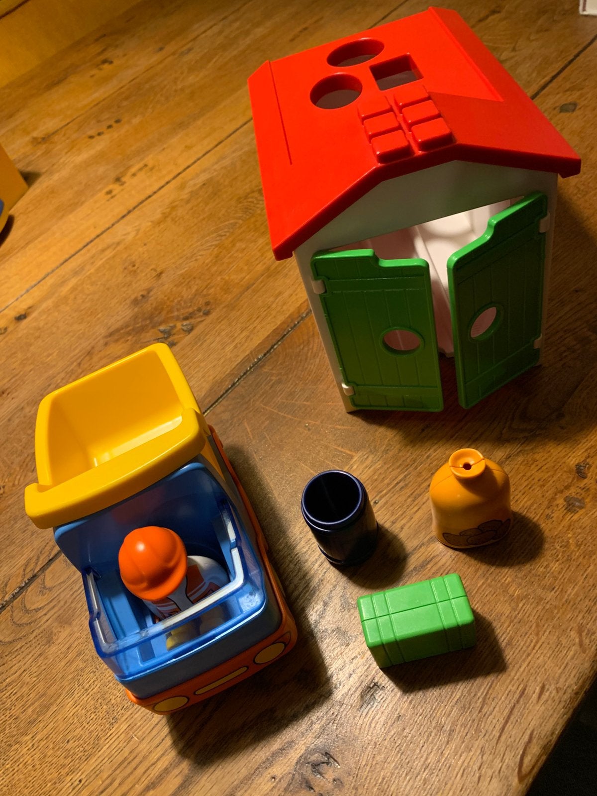 Playmobil 123 vormengarage met vrachtauto, Gebruikt, Complete set, Voertuig, 1.2.3