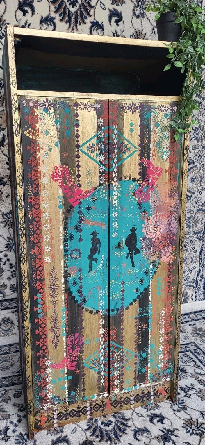Eclectisch/Art/Boho/Kast/Kledingkast, Antiek en Kunst, Curiosa en Brocante, Ophalen of Verzenden