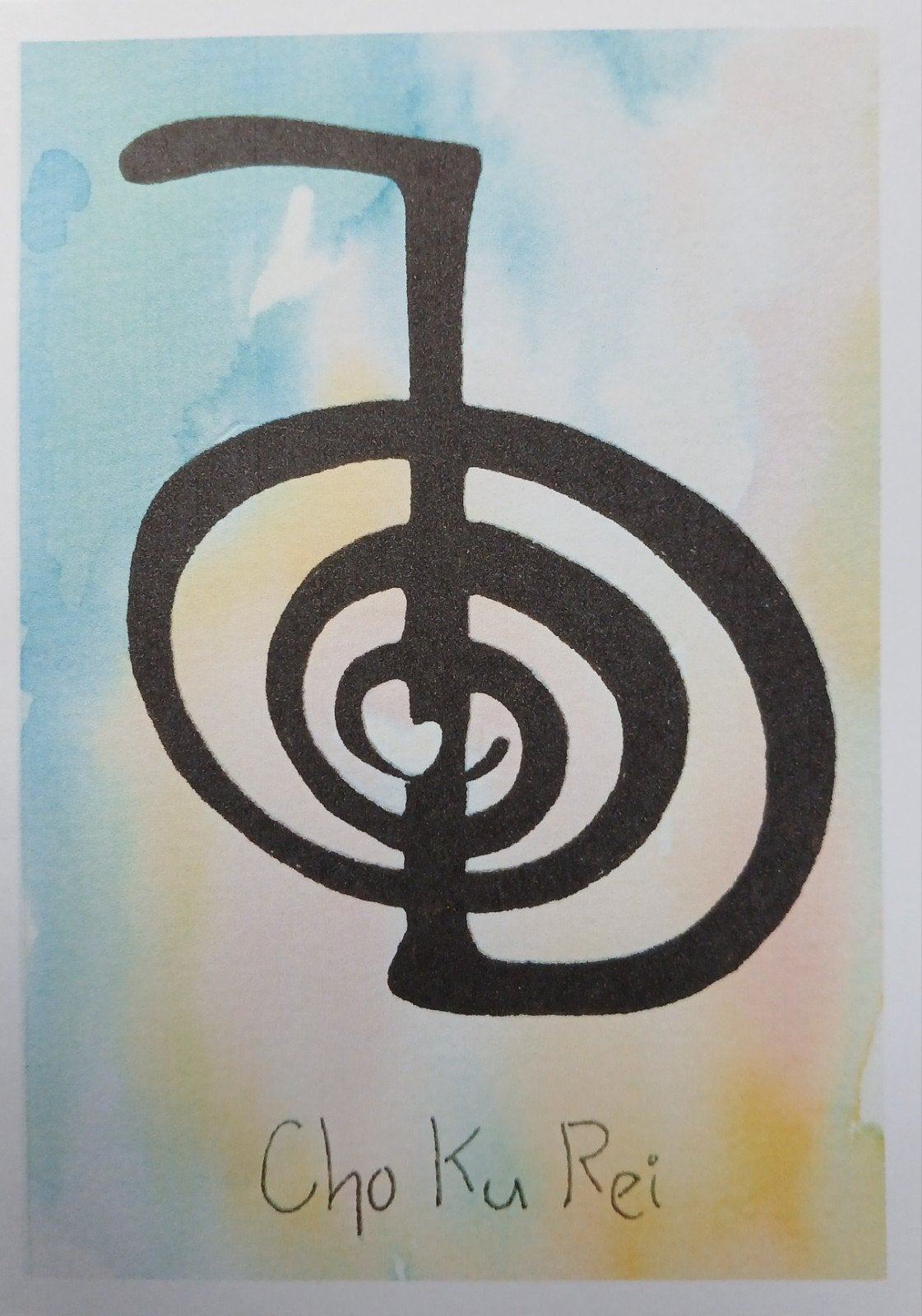 Wenskaart Reiki " Cho Ku Rei", blanco binnenkant, Verzenden, Nieuw, Overige thema's