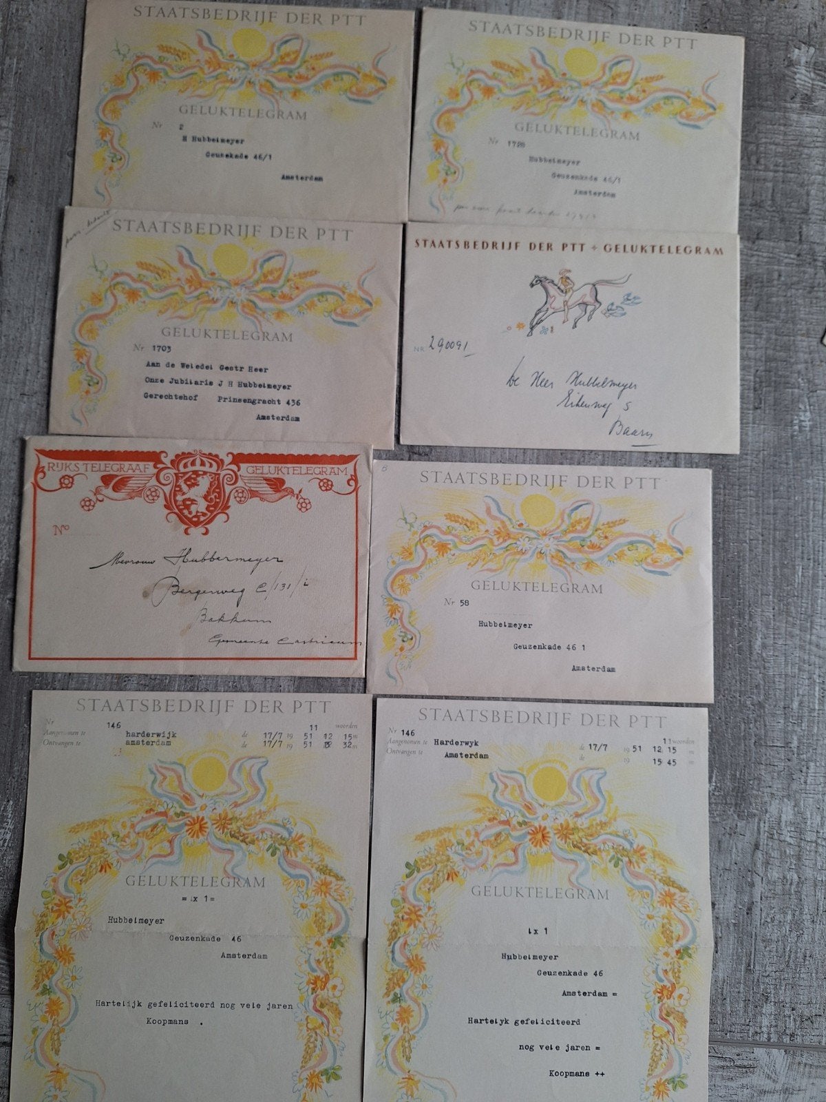 20 oude telegrammen, Ophalen, Envelop
