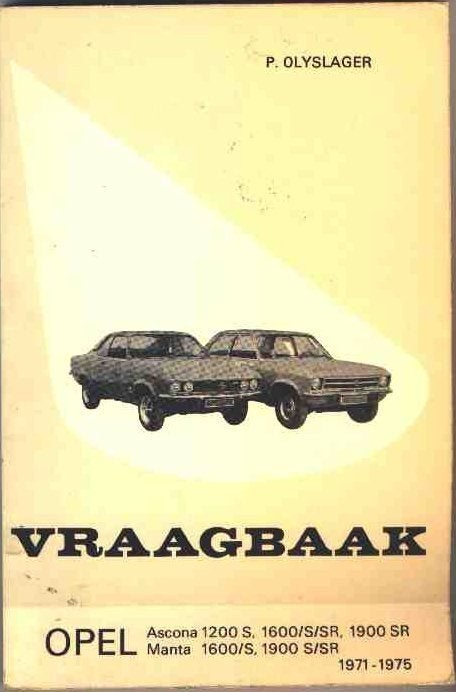 Klassieker vraagbaak Opel Manta , Ascona A  71-75, Ophalen of Verzenden