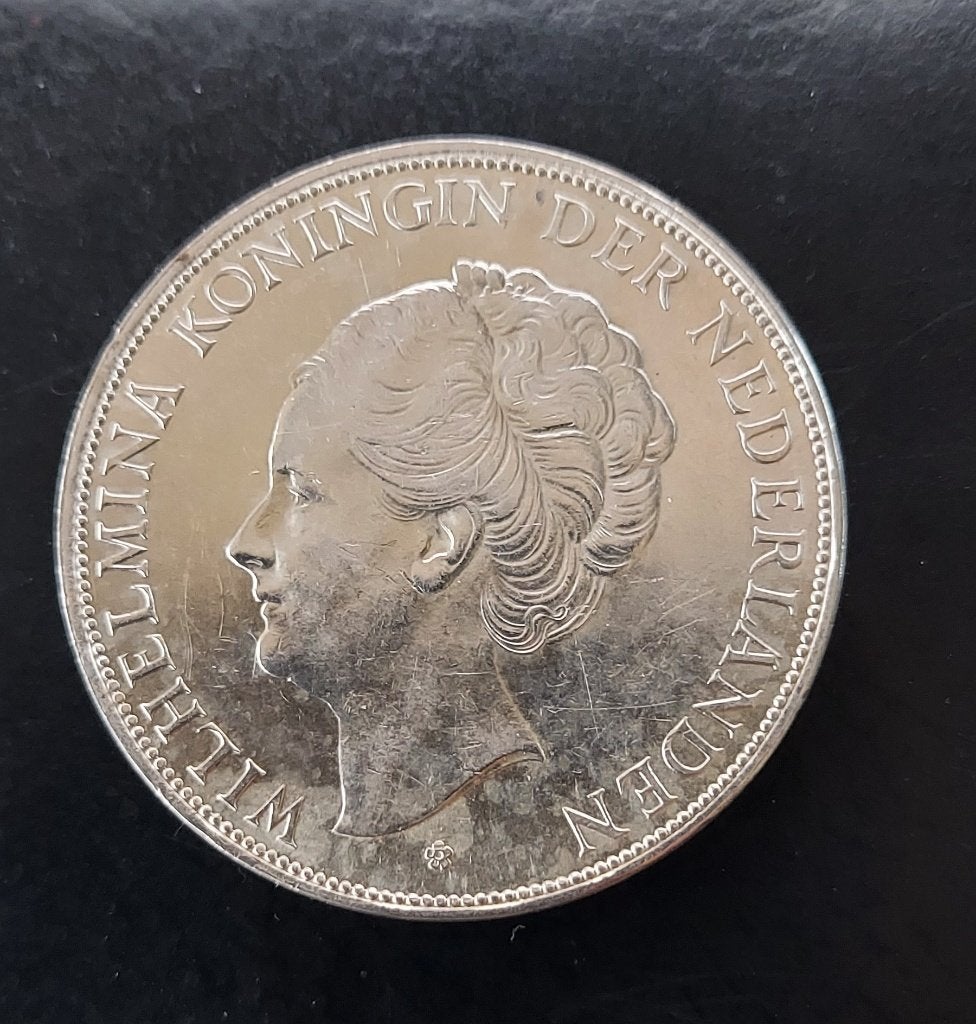 Wilhelmina gulden, Postzegels en Munten, 1 gulden, Zilver, Ophalen of Verzenden, Koningin Wilhelmina
