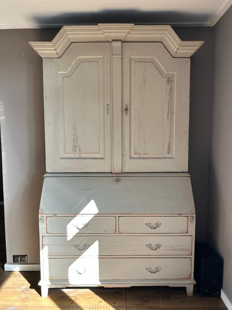 Antieke brocante secretaire met veel opbergruimte, Ophalen, Gebruikt