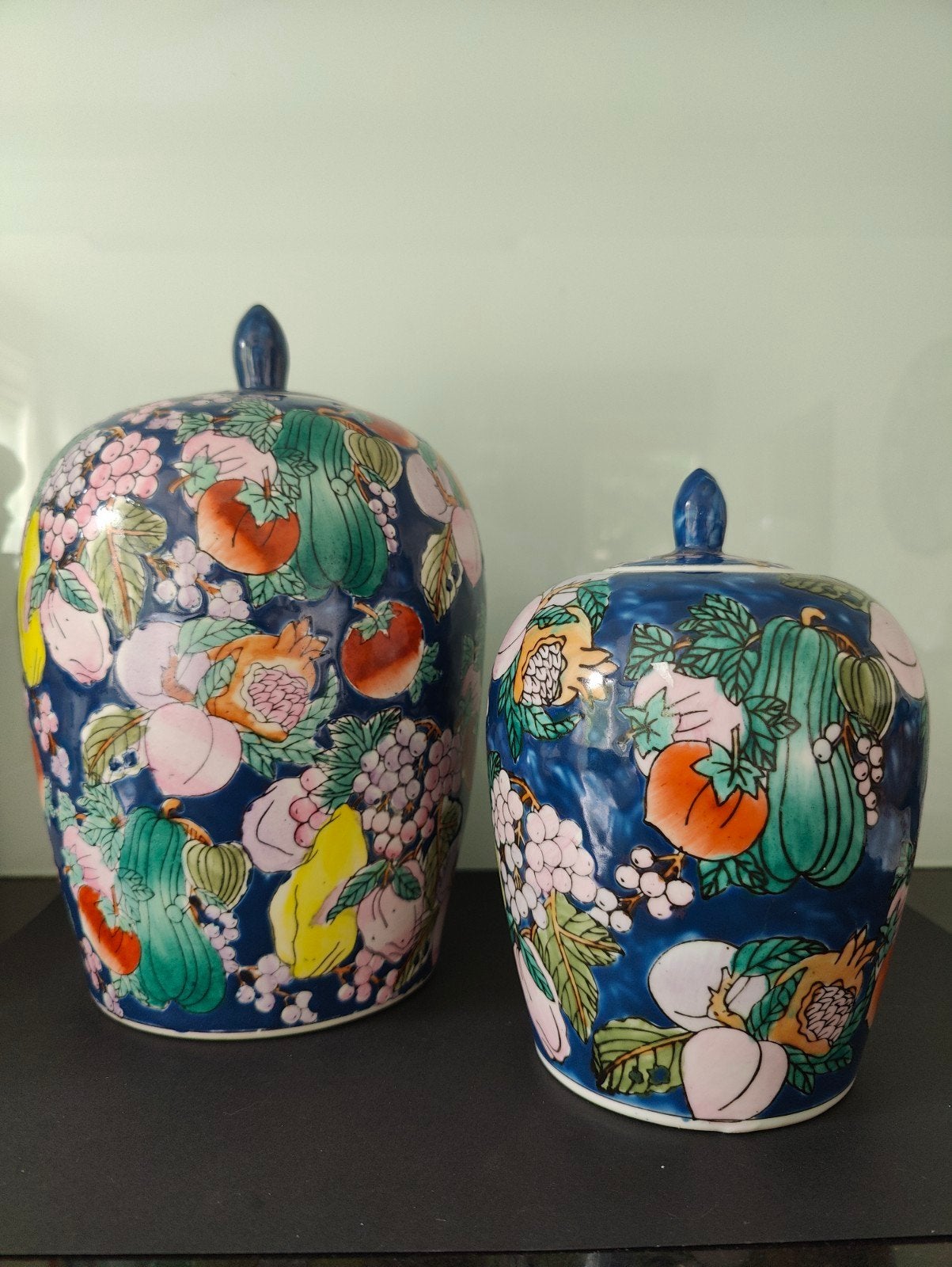Prachtige Set Vintage Chinese Gemberpotten, Huis en Inrichting, Ophalen of Verzenden, Overige materialen, Pot, Bus of Blik