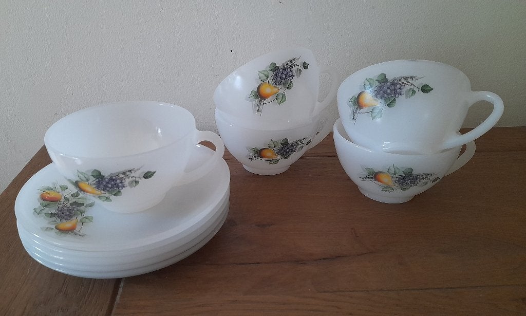 5 soepkommen Arcopal Fruit de France serie, Verzamelen, Ophalen of Verzenden, Huis en Inrichting