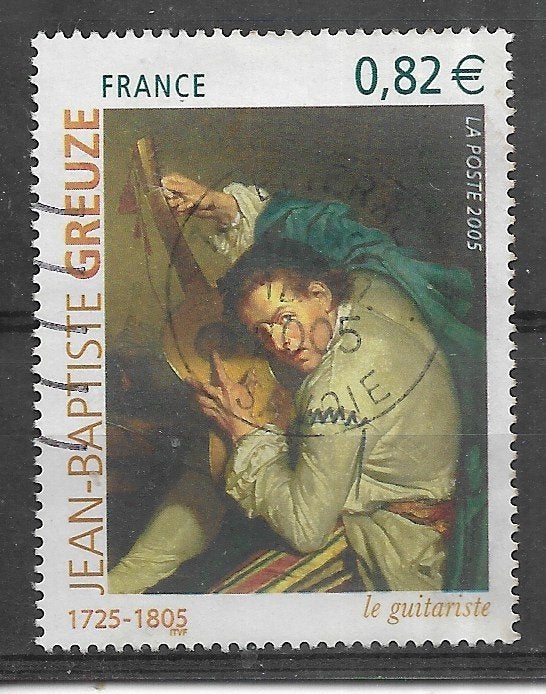 203-26 Frankrijk 2005 / Jean Baptiste Greuze, Verzenden, Gestempeld